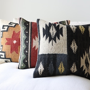 Natural Jute Earth Tones Pillow Cover | Sofa Pillow Covers 18x18 pillow cover | Handmade Textured Pillow Cover
