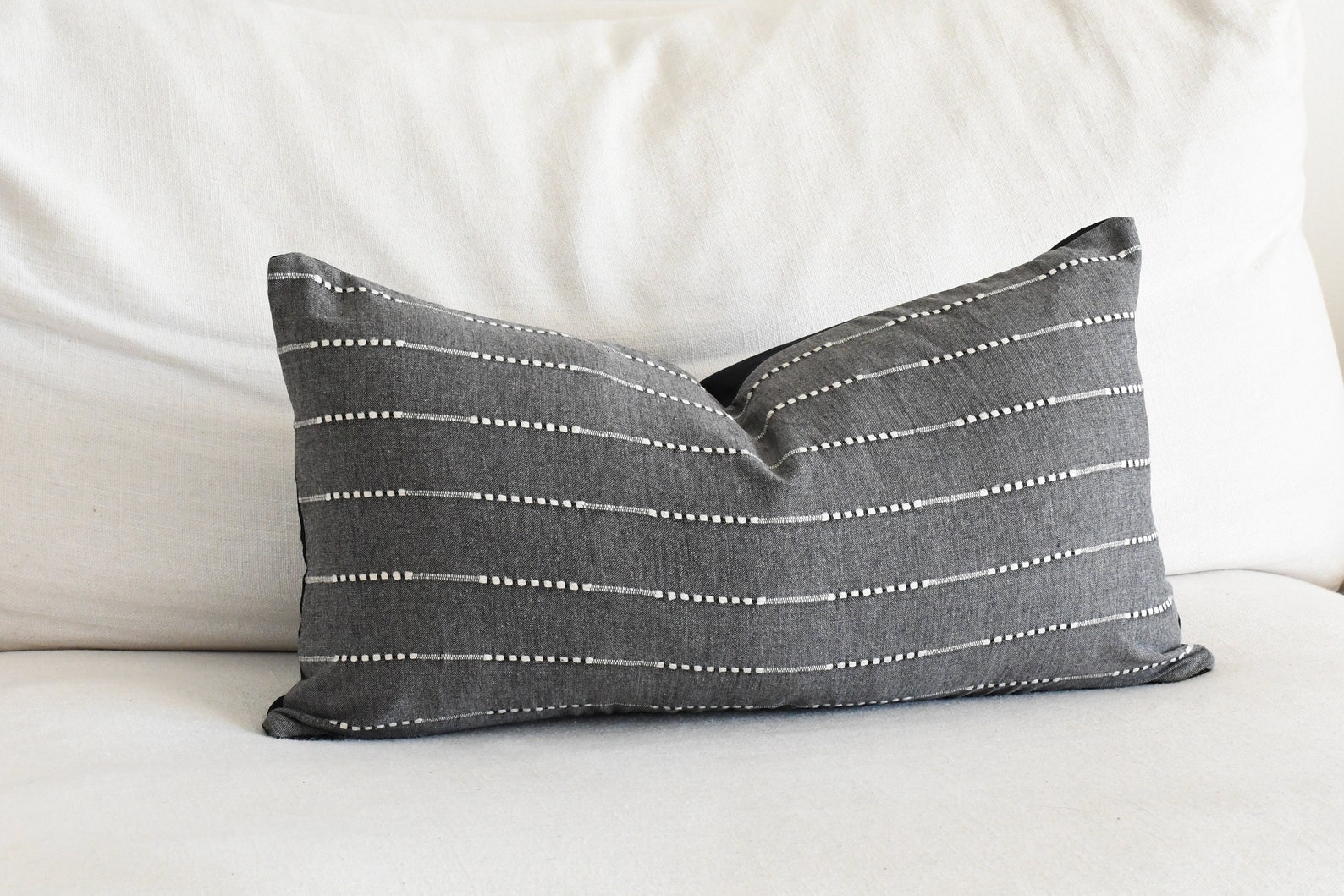20 X 20 Gray Throw Pillow Covers 18 X 18 Gray Cotton Pillow Etsy
