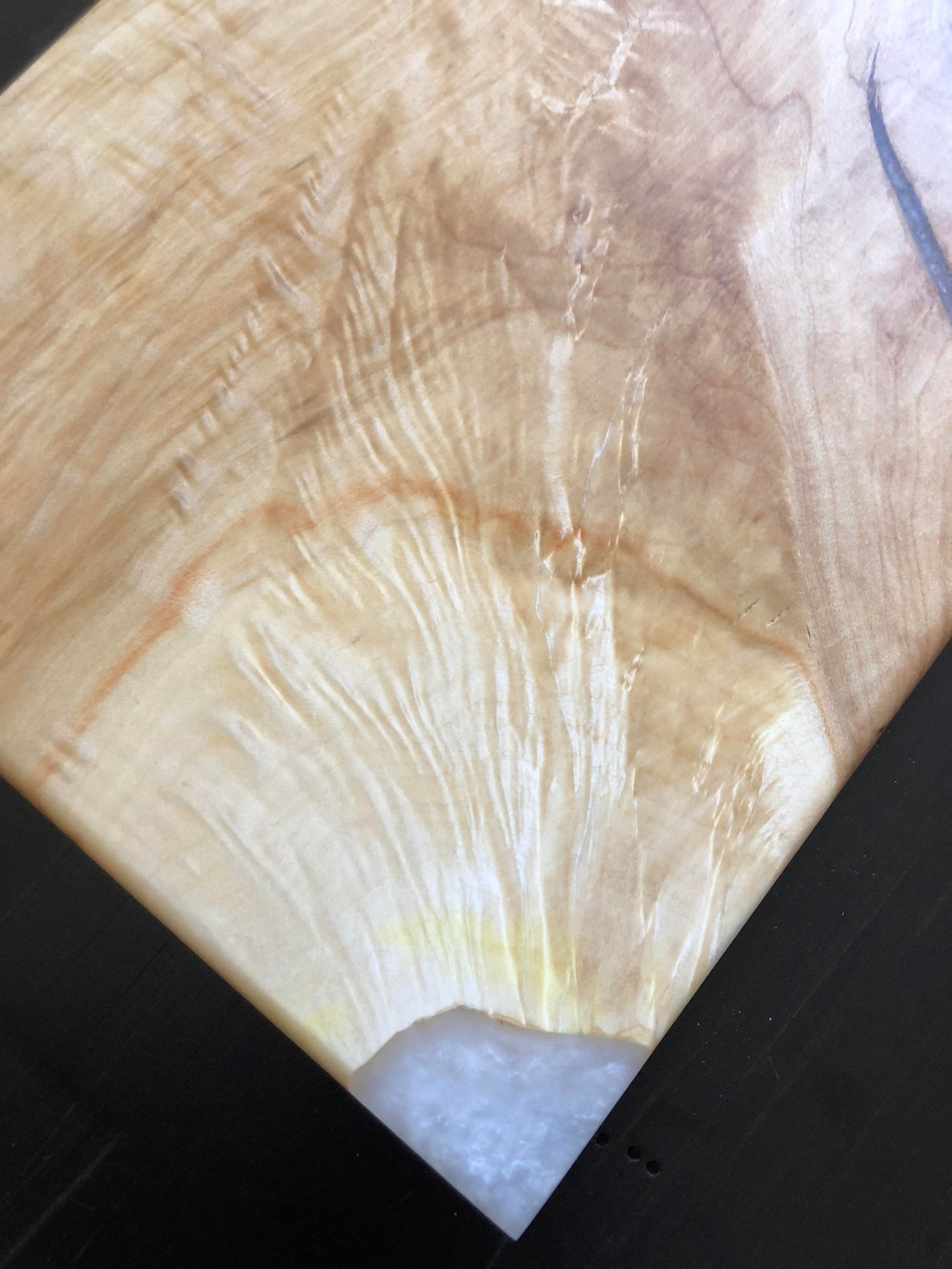 Maple wood / bright white epoxy resin charcuterie serving Etsy