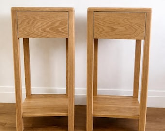 Modern Nightstand with Drawer: Minimalist Bedside Table