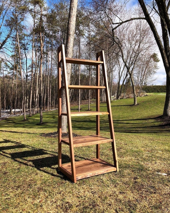 Live edge ladder shelf deals