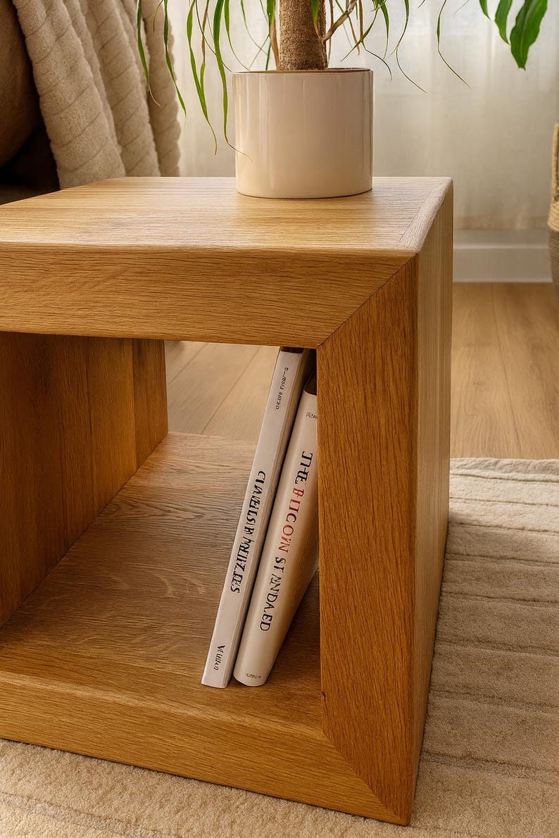 Modern Square Wood End Table: Minimalist Accent Table (16x16x16) - Etsy