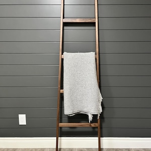 Échelle de couverture en bois dur faite main : décoration de ferme moderne (72 pouces)