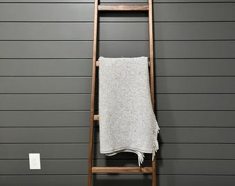 Handmade Hardwood Blanket Ladder: Modern Farmhouse Decor, 6 Foot Tall