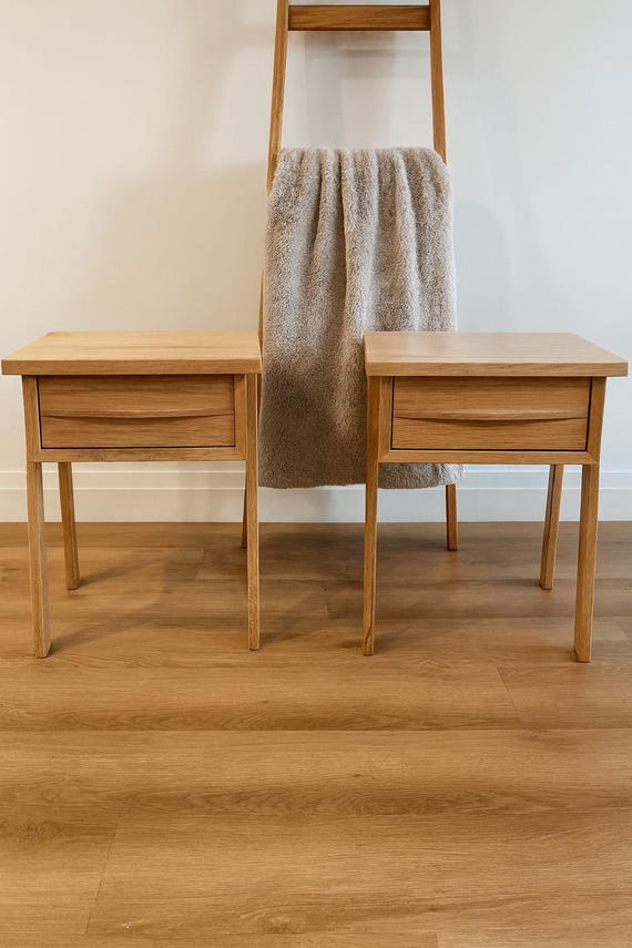 Modern Nightstand with Drawer: Minimalist Bedside Table