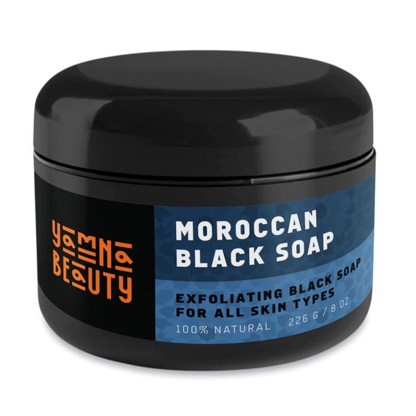 Moroccan Black Soap - Original or with essential oil 8oz