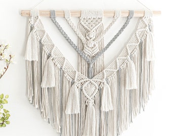 Boho Macrame Wall Hanging, Color Wall Tapestry, Boho Wall Decor, Macrame Headboard, Bohemian Home Decor, Handmade Wall Decor