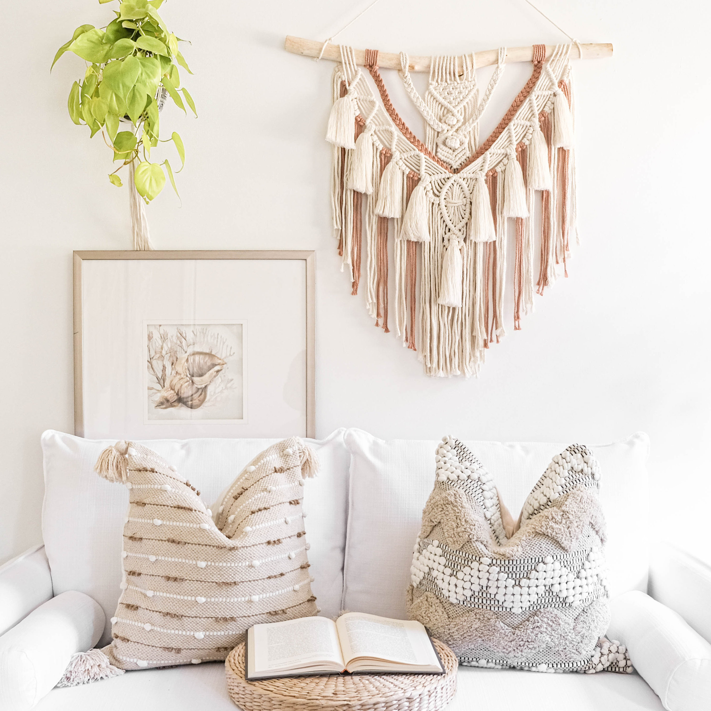 Boho Wall Art Macrame Wall Hanging With Beads Color Boho | Etsy