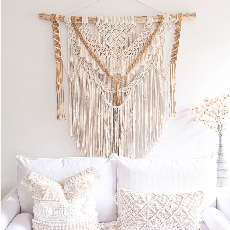 FINAL SALE Large Macrame Wall Hanging Large Wall Tapestry Etsy