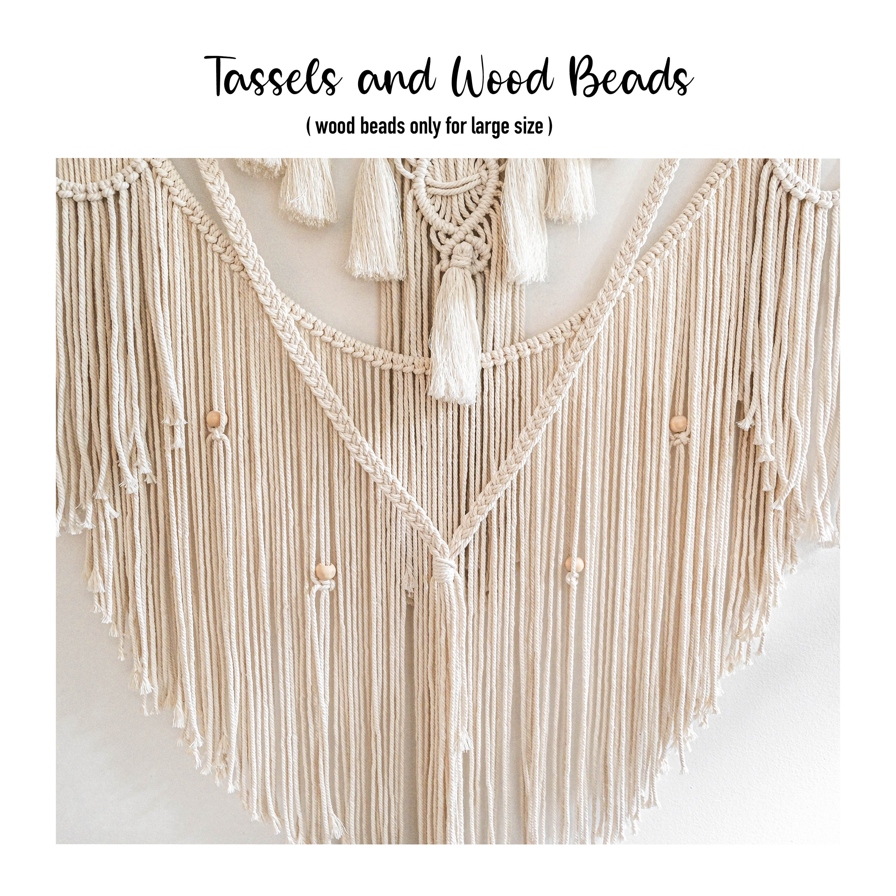 Large Macrame Wall Hanging With Beads Color Boho Wall Decor Etsy Australia