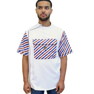 Old NewYork Barber Smock- Barber Pole