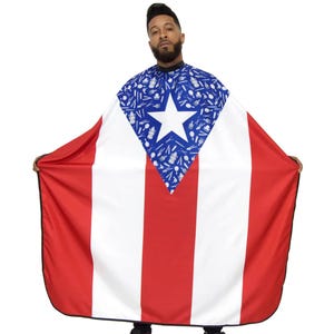 Puerto Rico Flag Barber Cape