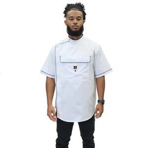 Barber Smock - Old New York - White