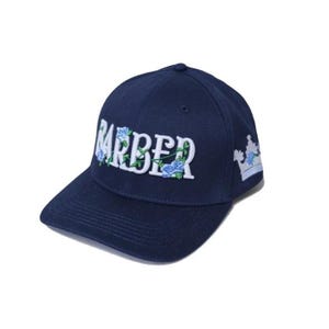 King Midas Barber Hat: Wool Snapback with Embroidered Flowers