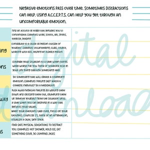 DBT skills ACCEPTS worksheet