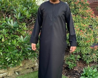 Boys Black Thobe Islamic Jubba UAE Arab Qatar Saudi Oman