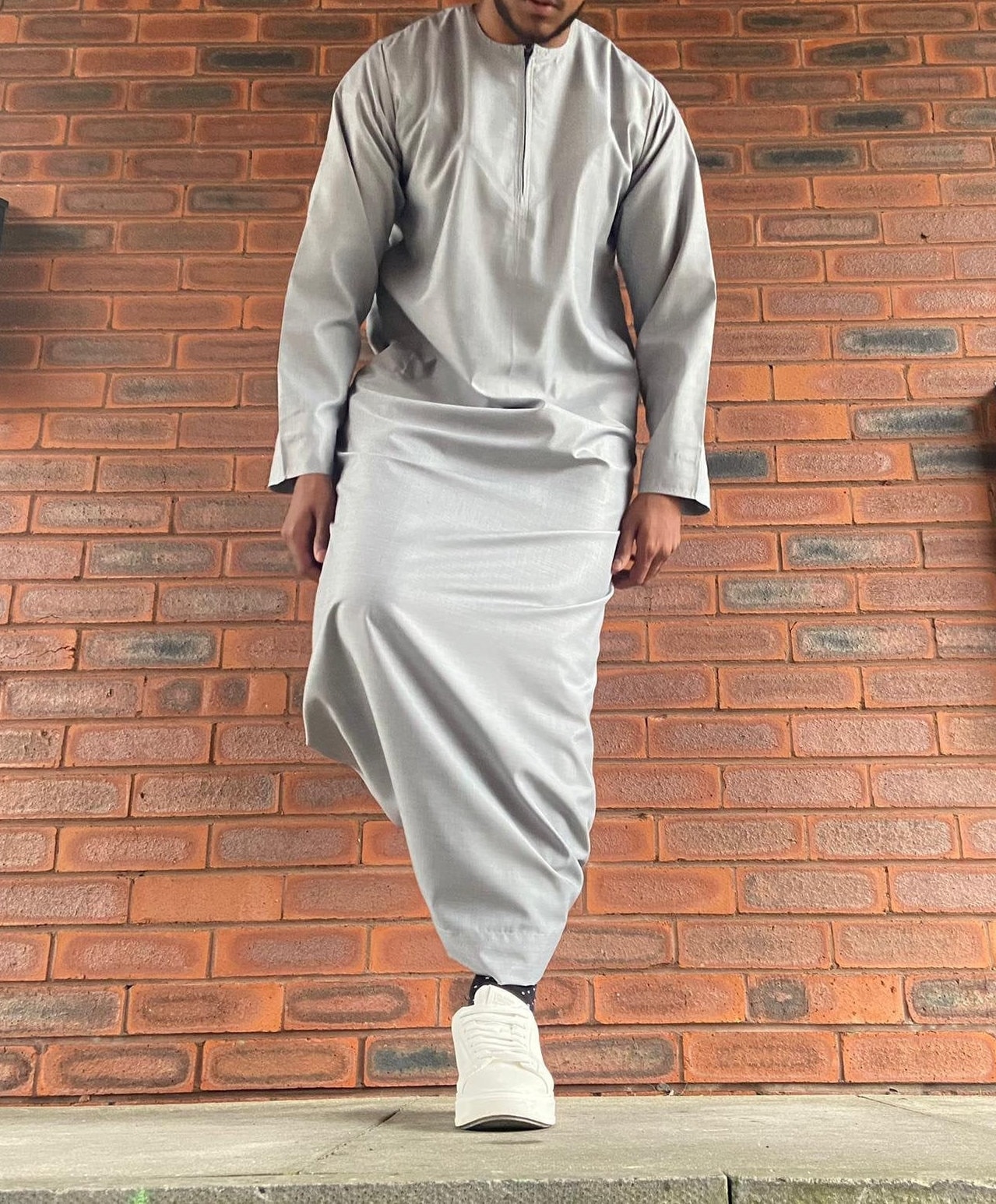 Mens Light Grey Thobe Islamic Jubba UAE Arab Qatar Saudi Oman | Etsy