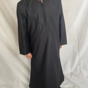 Toddlers Black Thobe Islamic Jubba UAE Arab Qatar image 2