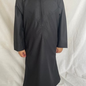 Toddlers Black Thobe Islamic Jubba UAE Arab Qatar image 1