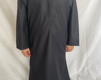 Toddlers Black Thobe Islamic Jubba UAE Arab Qatar