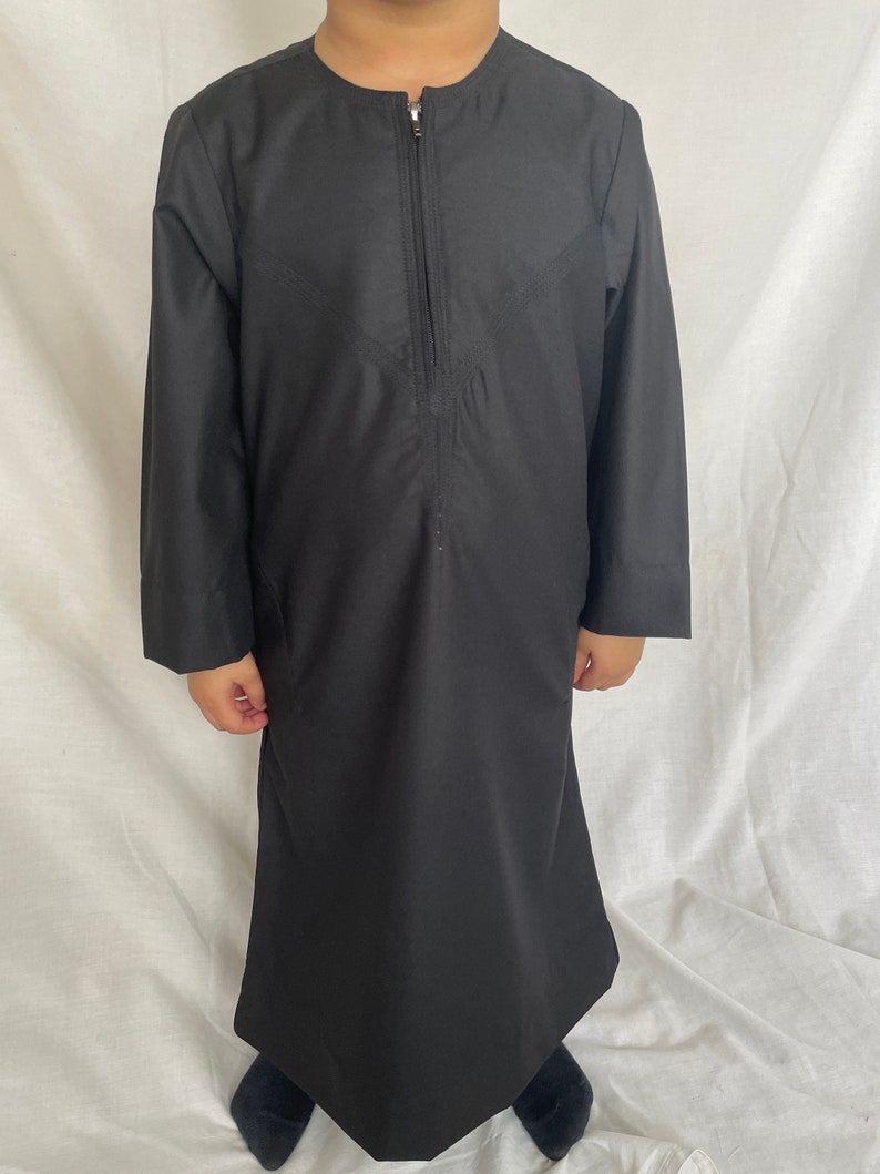 Toddlers Black Thobe Islamic Jubba UAE Arab Qatar image 1