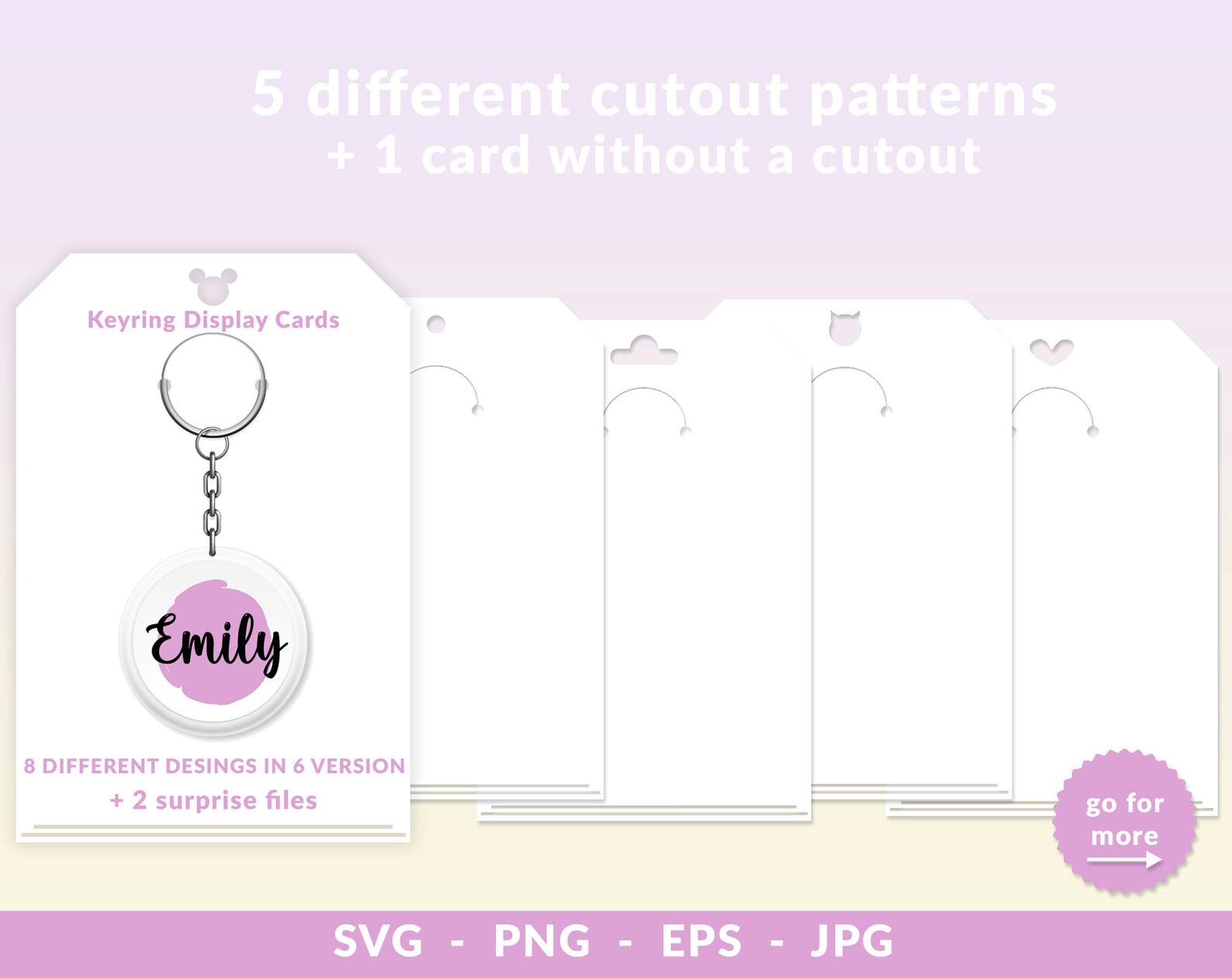 Download Bundle 50 Keyring Display Card SVG Keyring Display Card | Etsy