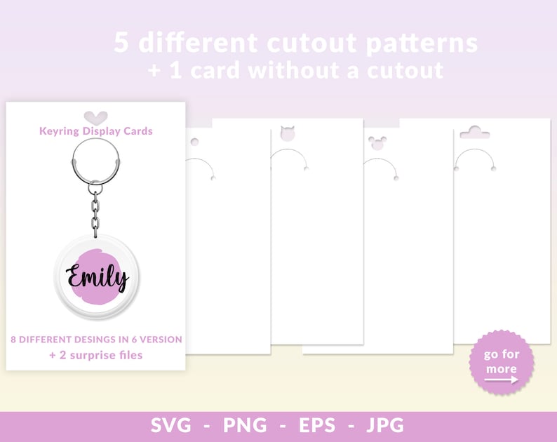 Free Cute Keychain Packaging Svg