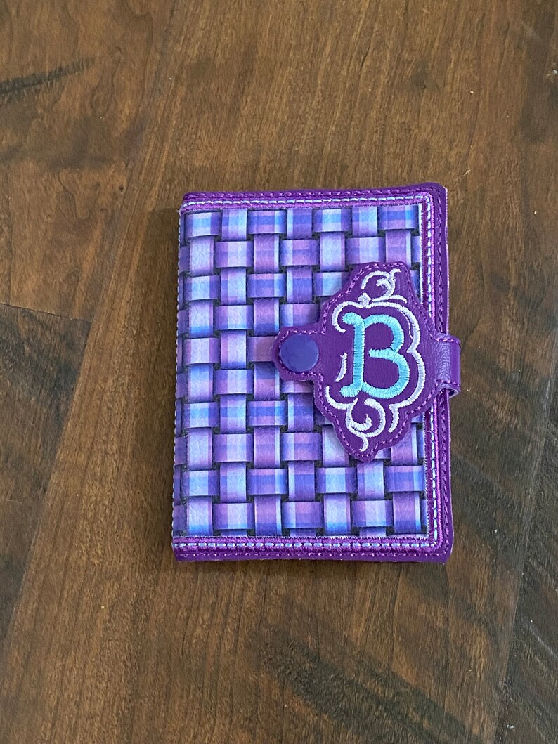 Mini Notebook Cover With Initial Machine Embroidered and Etsy