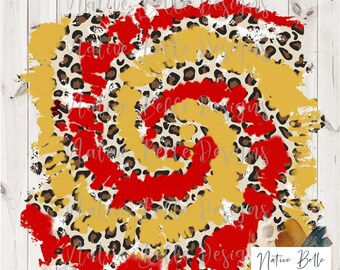 Tie Dye Animal Print Background-Red-Yellow-Gold-PNG-Sublimation-Animal Print-Design Element-Digital Download-DTF Print
