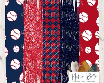 Brushstrokes - Baseball Brushstokes - PNG - Sublimation - Digital Download - Digital Graphic - Red White and Blue - Background Graphic