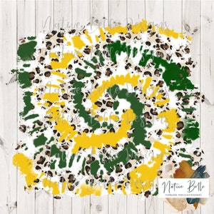 Tie Dye Animal Print Achtergrond-Groen-Goud-Geel-PNG-Sublimatie-Animal Print-Digitaal Design-Design Element-Digital Download-DTF Print