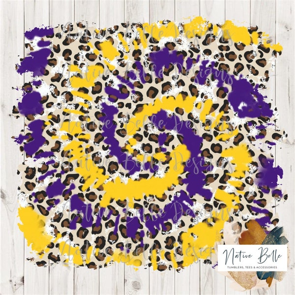 Tie Dye Animal Print Background-Purple and Yellow-PNG-Sublimation-Tie Dye-Animal Print-Digital Design-Design Element-Digital Download