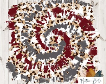 Tie Dye Animal Print Background-Maroon-Grey-PNG-Sublimation-Animal Print-Design Element-Digital Download-DTF Print