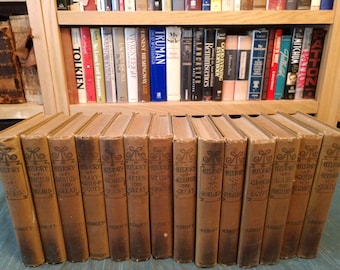 Abbott History First Edition 1899: 14-Book Set with Binding Error