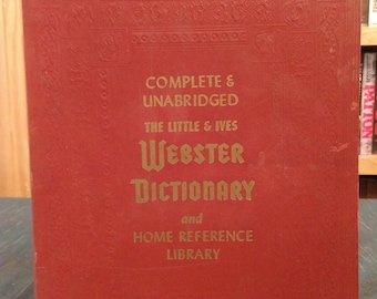 1958 Little and Ives Webster Dictionary: Complete Unabridged Home Reference