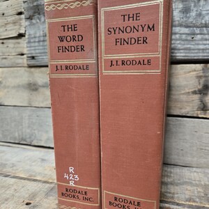 The Word Finder + The Synonym Finder, Rare Vintage Set, 1961 + Free Shipping!