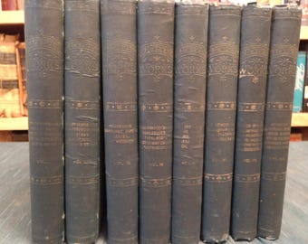 Antique William Makepeace Thackeray Book Set, 1869, Volumes 1-8