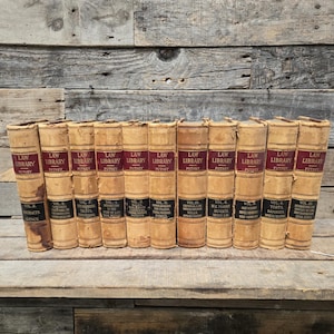 Antique Putney Law Library 1908, v. 1-8, 10-12 + Free Shipping!