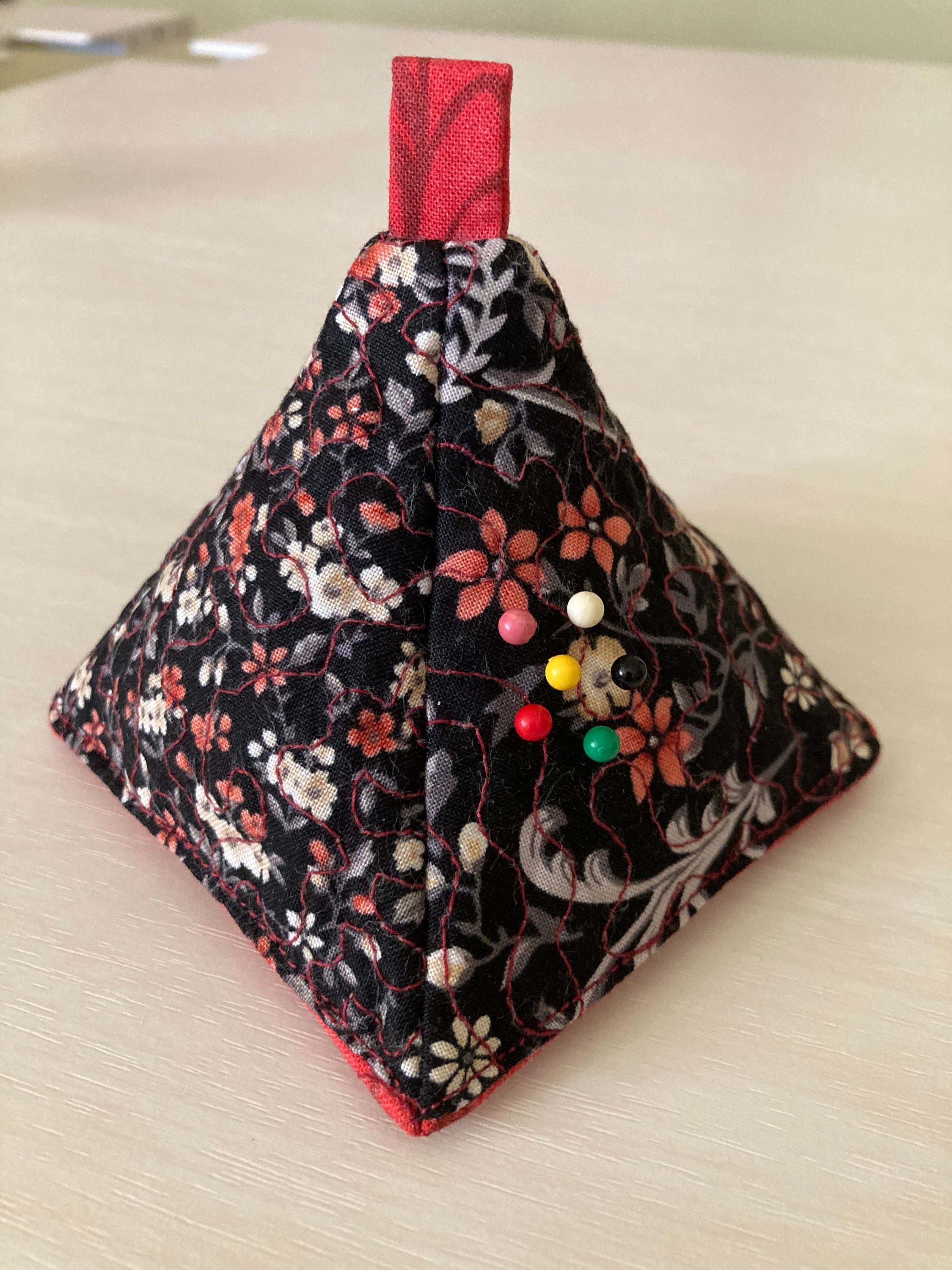 Quilted Pin Cushion Pyramid Needle Sharpening PinCushion Etsy