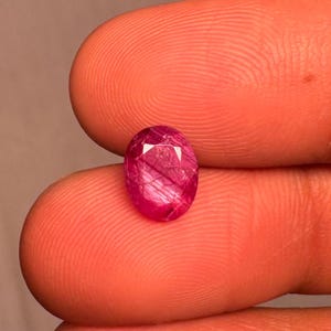 Natural Ruby Gemstone | 2.00 Ct, 9x7mm Oval Cut, Untreated Earth Mined
