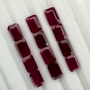Natural Untreated Ruby Octagon Gemstones | 10.17 Carats Loose Stones