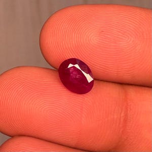 Natural Ruby 1.70 Ct Oval Cut 8.5x6.5mm | Untreated Unheated Red Ruby Gemstone | Loose Natural Ruby