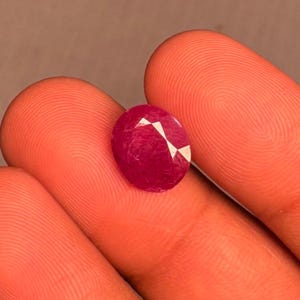 Natural Ruby 5.75 Ct Oval Cut 12x10mm | Untreated Unheated Red Ruby Gemstone | Loose Ruby for Jewelry