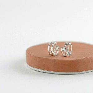 Simple Circle Hoop Earrings, Dainty Small Hoop Earrings Sterling Silver