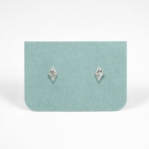 Marquise CZ Diamond Earrings - Sterling Silver wrapped CZ Stud - Minimalist Earring Gift For Her