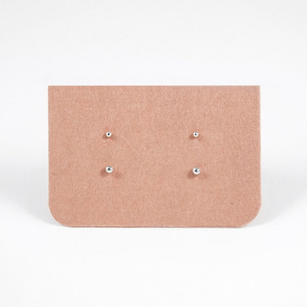 VESPER Dot Stud Earrings Set, Tiny Sterling Silver Earrings 1.5mm, 2mm