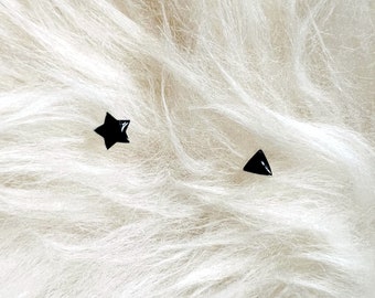 Sterling Silver Star or Triangle Studs - Cool Geometric ShapeEarrings - Jewelry Gifts For Her Under 25