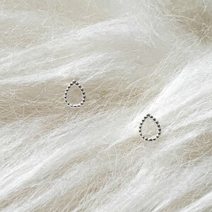 Classic Teardrop Earrings, Sterling Silver Pear Shaped Studs, Gift For Her image 4