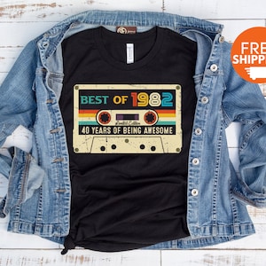 Vintage 1982 Shirt Birthday Shirt 42nd 43rd/Gifts for42 Birthday42nd Birthday Gift for Women/42nd Birthday Gift for Men/Him/Her/Ideas/T