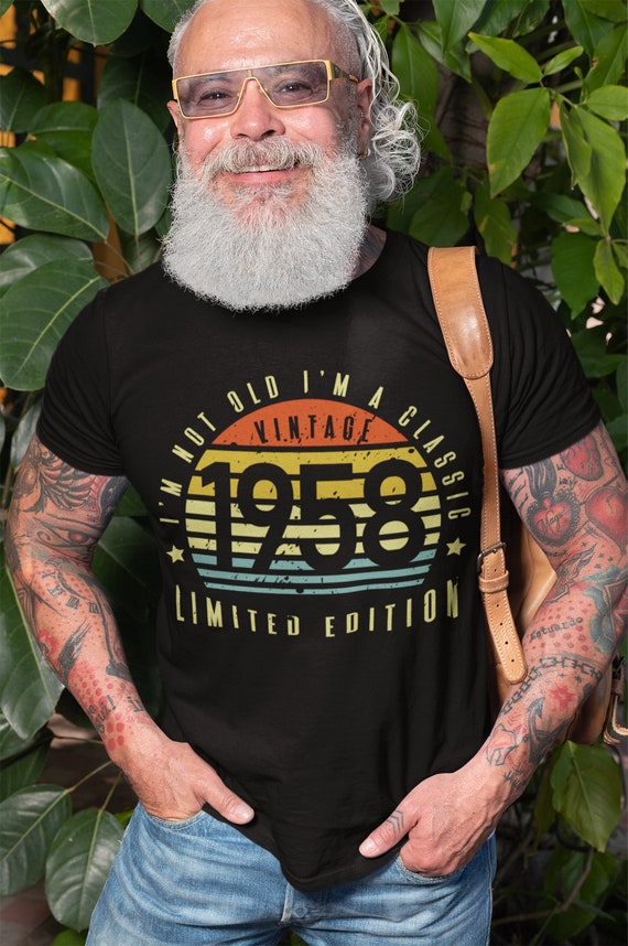 67th Birthday Shirt For Men – Classic Retro 1958 Vintage Tee | Custom Year & Color - View #5